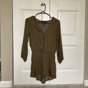 Olive Green Summer Romper (Medium)